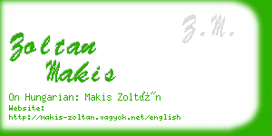 zoltan makis business card